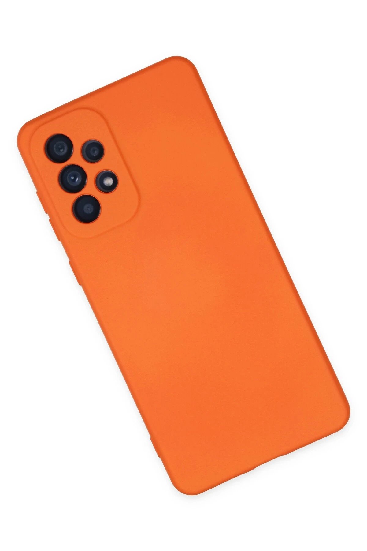 Samsung Galaxy A23 4G Kılıf Nano içi Kadife Silikon - Turuncu-(5796) - Görsel 3