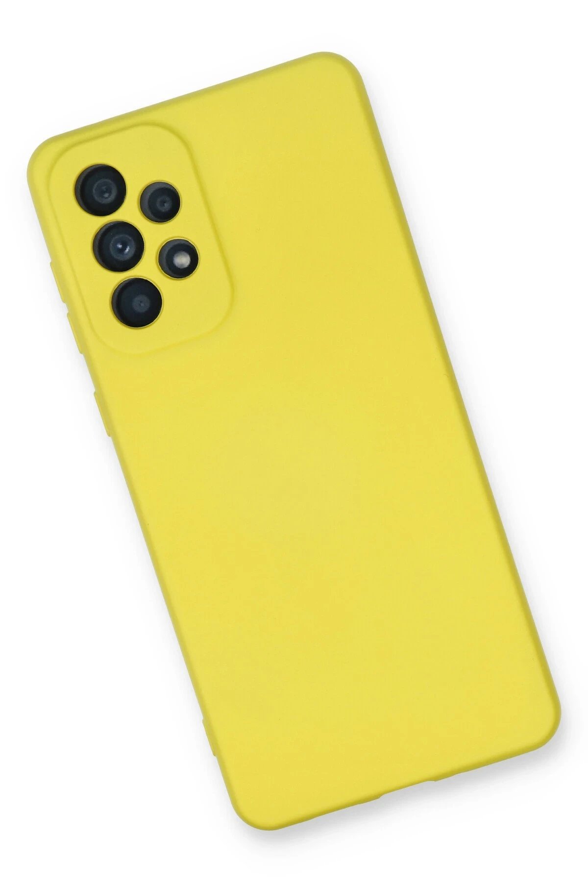 Samsung Galaxy A33 5G Kılıf Nano içi Kadife Silikon - Sarı-(5796) - Görsel 3