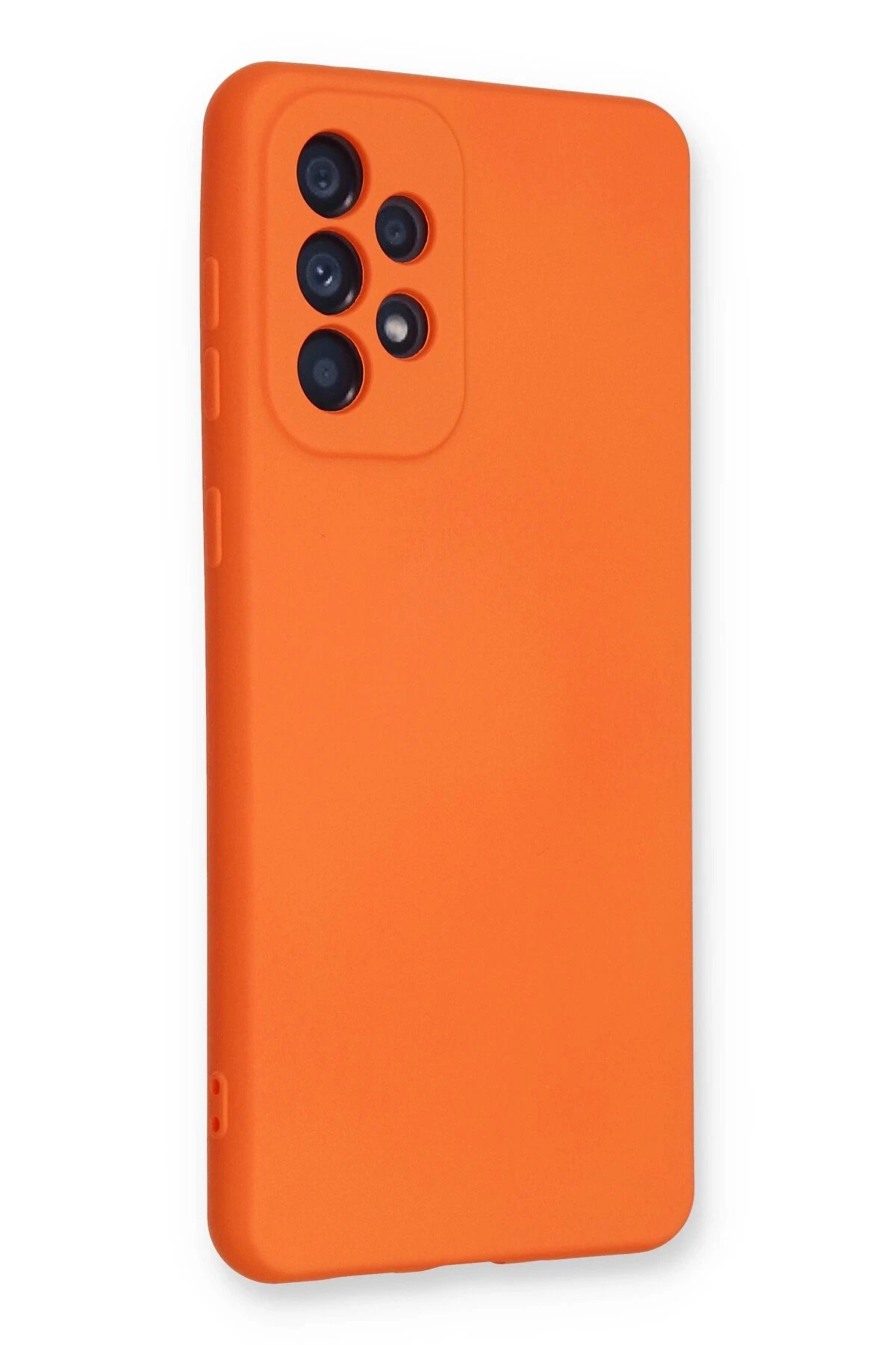 Samsung Galaxy A53 5G Kılıf Nano içi Kadife Silikon - Turuncu-(5796) - Görsel 2