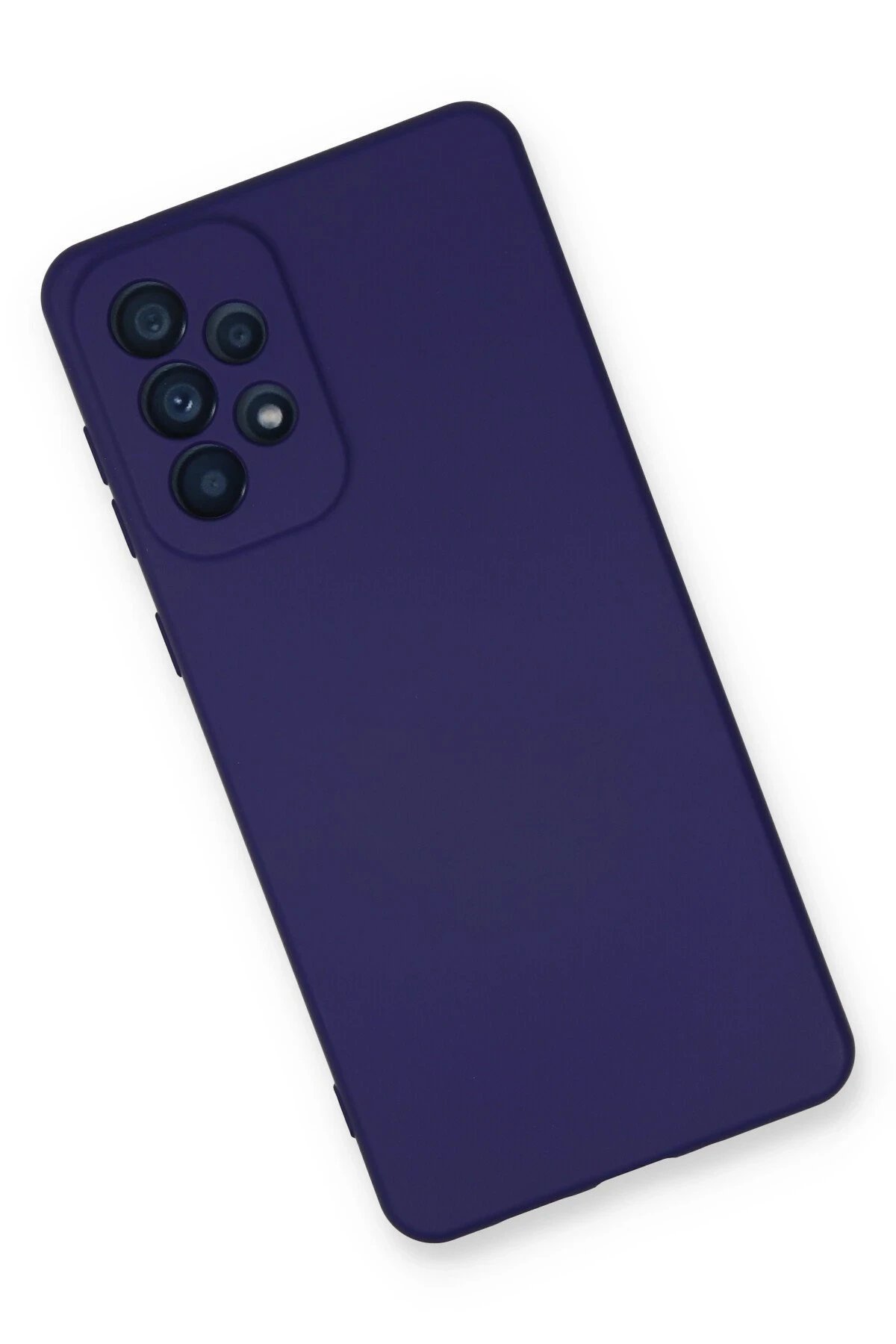 Samsung Galaxy A53 5G Kılıf Nano içi Kadife Silikon - Mor-(5796) - Görsel 3