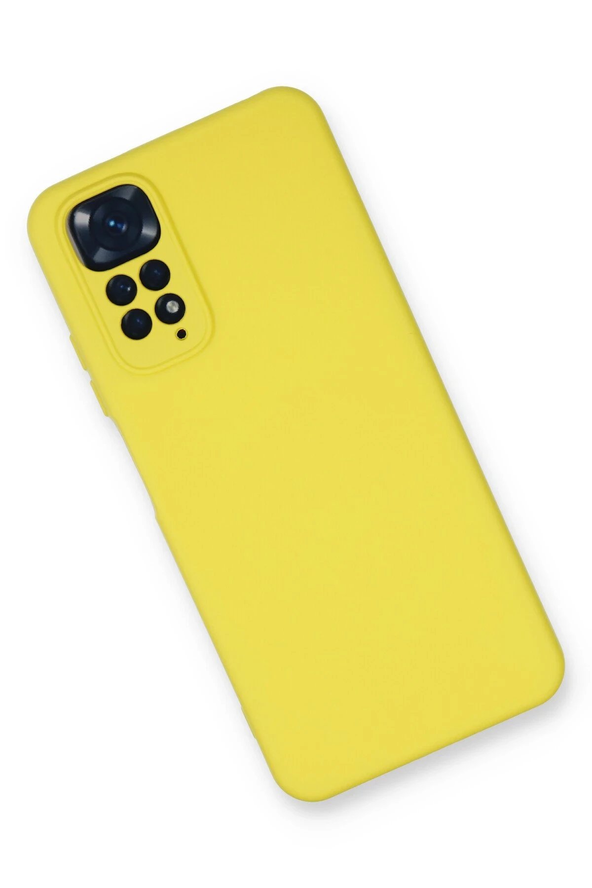 Xiaomi Redmi Note 11 Kılıf Nano içi Kadife Silikon - Sarı-(5796) - Görsel 3