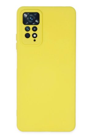 Xiaomi Redmi Note 11 Pro Kılıf Nano içi Kadife Silikon - Sarı-(5796)