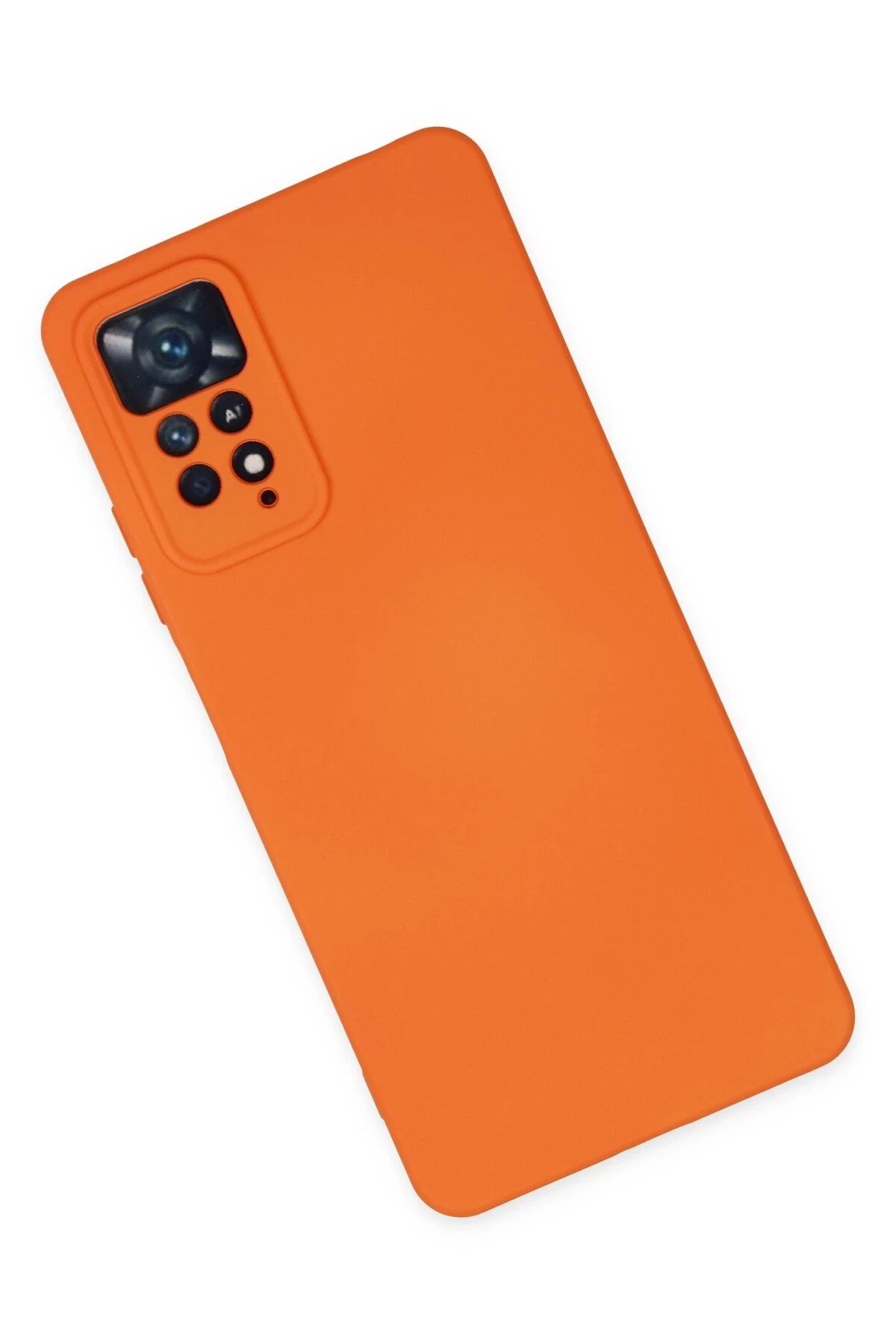 Xiaomi Redmi Note 11 Pro Kılıf Nano içi Kadife Silikon - Turuncu-(5796) - Görsel 2