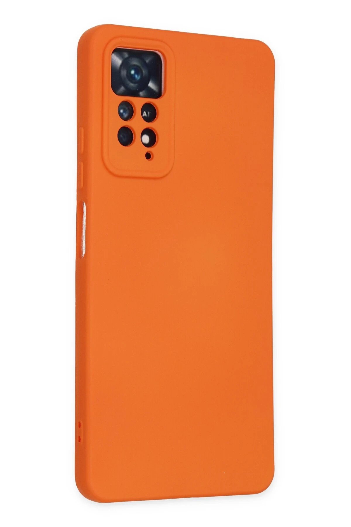 Xiaomi Redmi Note 11 Pro Kılıf Nano içi Kadife Silikon - Turuncu-(5796) - Görsel 3