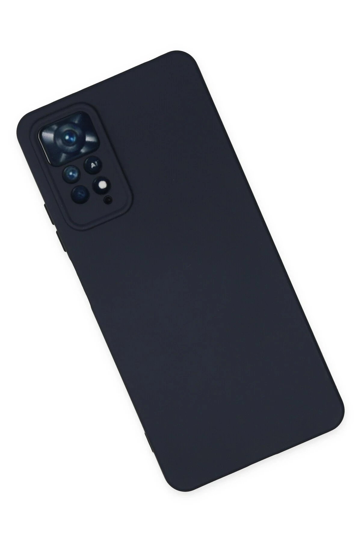 Xiaomi Redmi Note 11 Pro Kılıf Nano içi Kadife Silikon - Lacivert-(5796) - Görsel 2