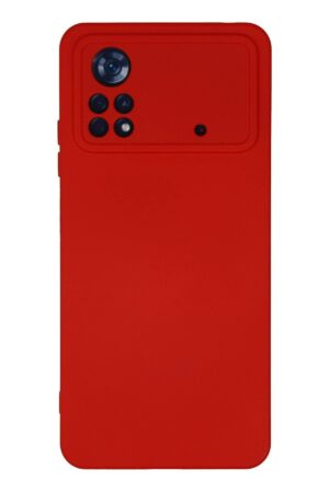 Xiaomi Poco X4 Pro 5G Kılıf Nano içi Kadife Silikon - Kırmızı-(5796)