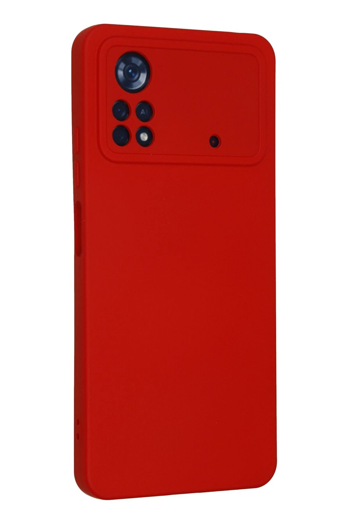 Xiaomi Poco X4 Pro 5G Kılıf Nano içi Kadife Silikon - Kırmızı-(5796) - Görsel 3