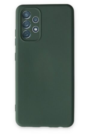 Samsung Galaxy A13 4G Kılıf Nano içi Kadife Silikon - Koyu Yeşil-(5796)