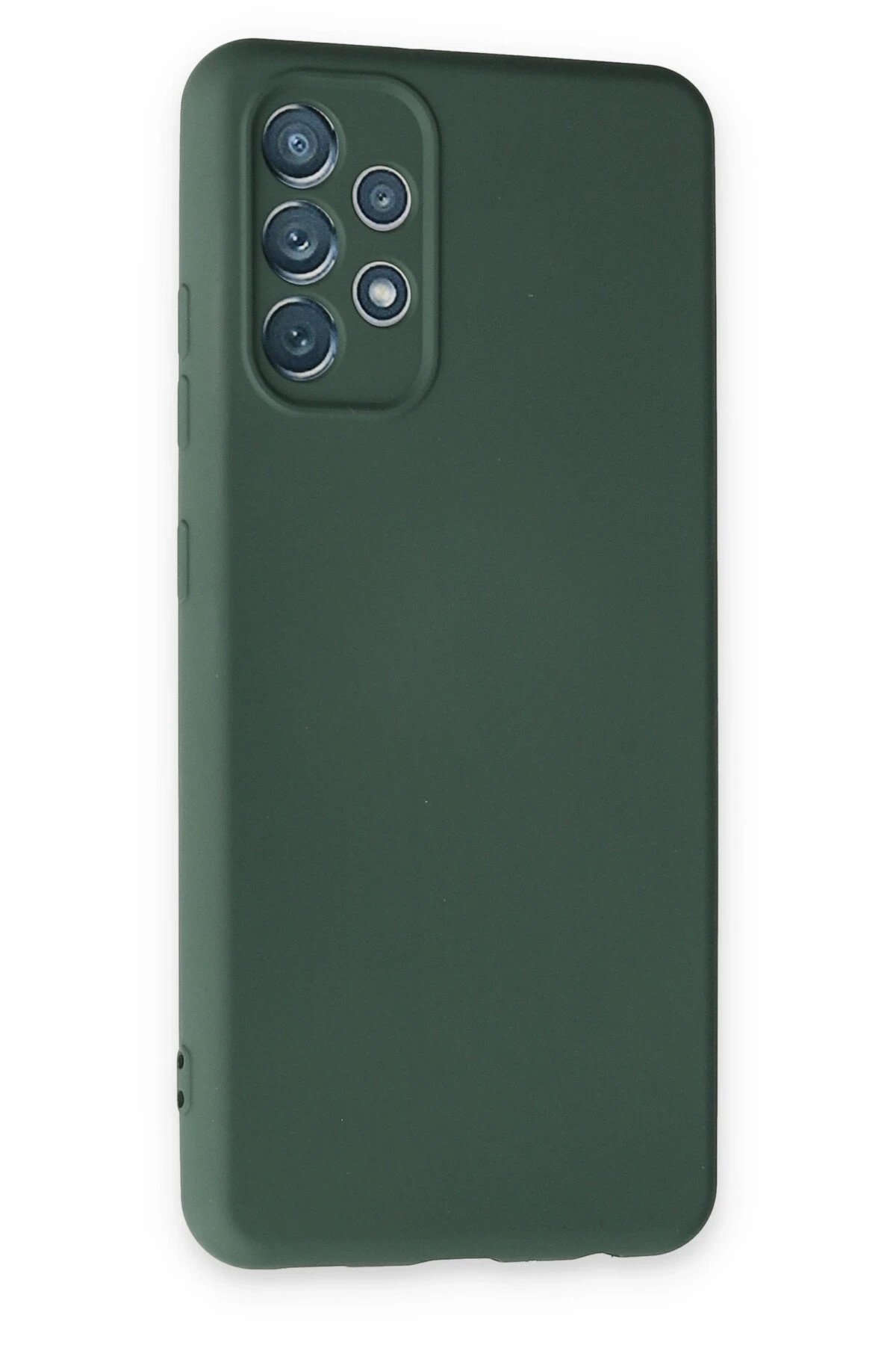 Samsung Galaxy A13 4G Kılıf Nano içi Kadife Silikon - Koyu Yeşil-(5796) - Görsel 2