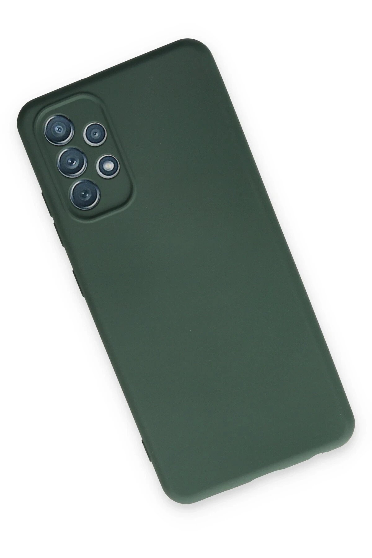 Samsung Galaxy A13 4G Kılıf Nano içi Kadife Silikon - Koyu Yeşil-(5796) - Görsel 3