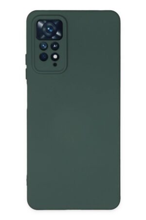 Xiaomi Redmi Note 11 Pro Kılıf Nano içi Kadife Silikon - Koyu Yeşil-(5796)