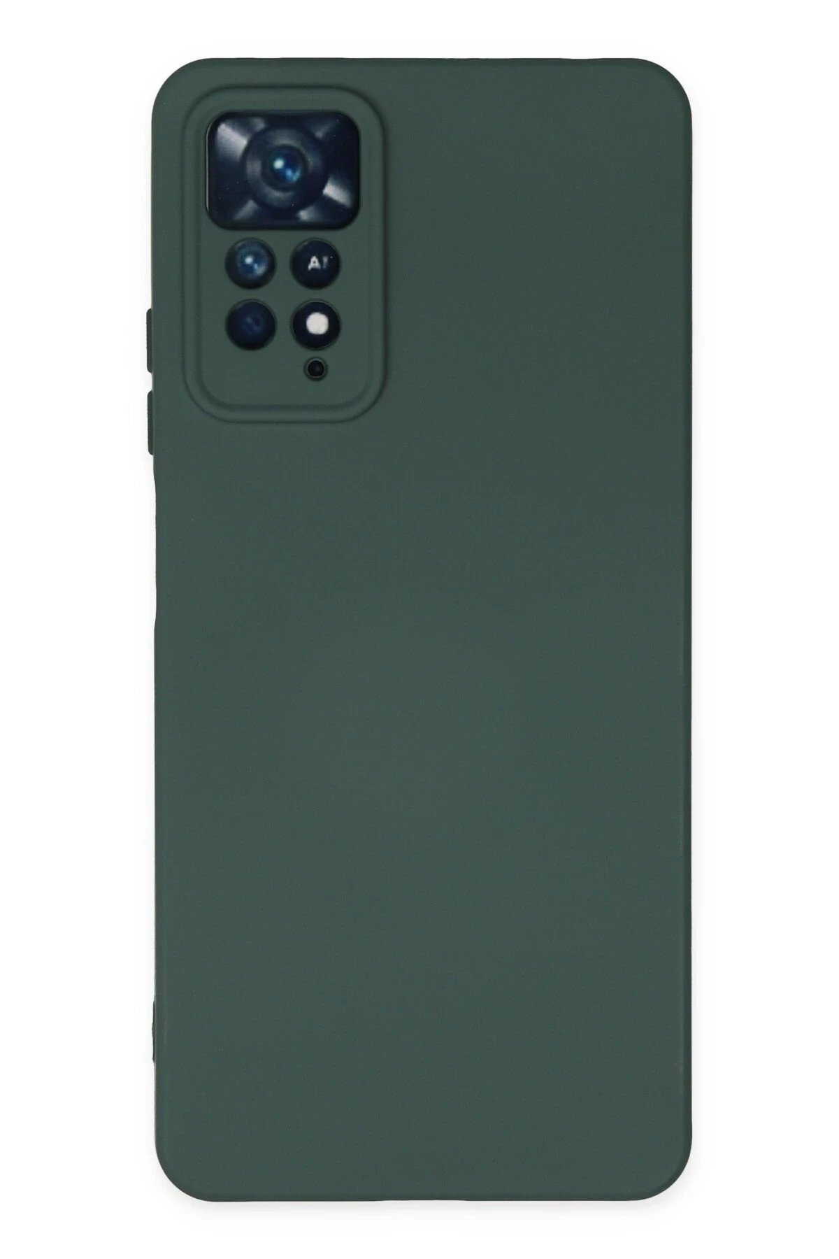 Xiaomi Redmi Note 11 Pro Kılıf Nano içi Kadife Silikon - Koyu Yeşil-(5796)