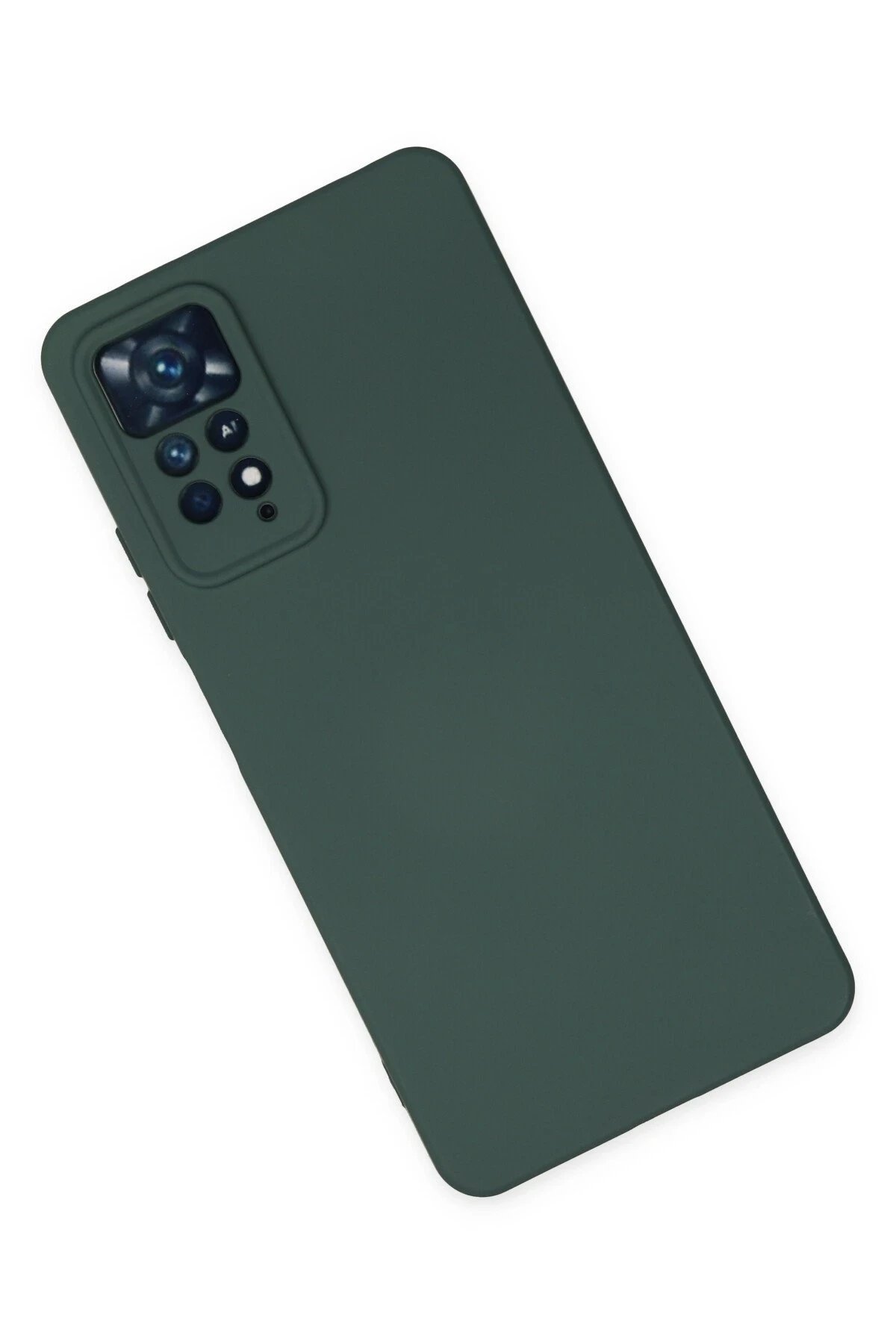 Xiaomi Redmi Note 11 Pro Kılıf Nano içi Kadife Silikon - Koyu Yeşil-(5796) - Görsel 2