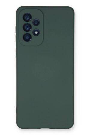 Samsung Galaxy A53 5G Kılıf Nano içi Kadife Silikon - Koyu Yeşil-(5796)