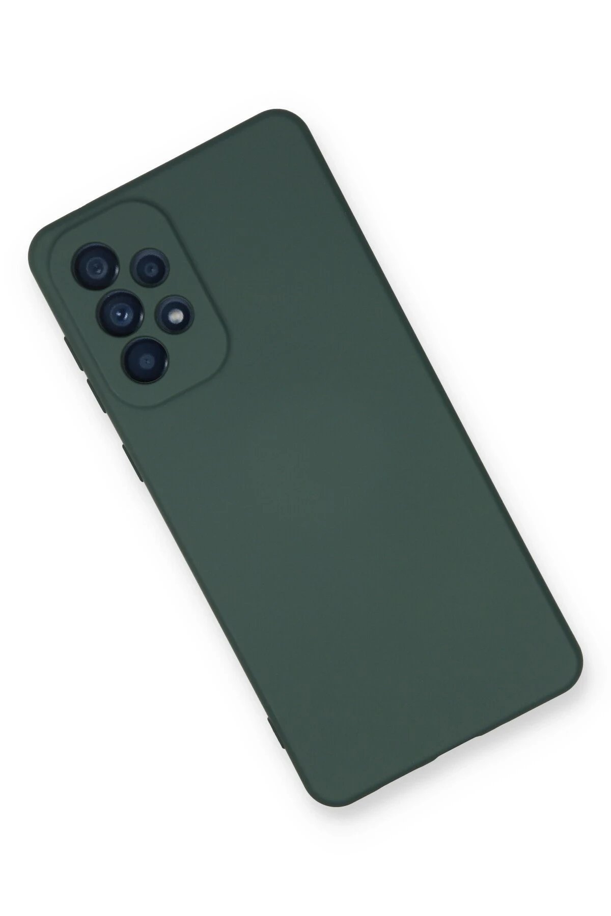 Samsung Galaxy A53 5G Kılıf Nano içi Kadife Silikon - Koyu Yeşil-(5796) - Görsel 3