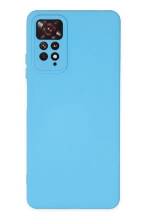 Xiaomi Redmi Note 11 Pro Kılıf Nano içi Kadife Silikon - Mavi-(5796)