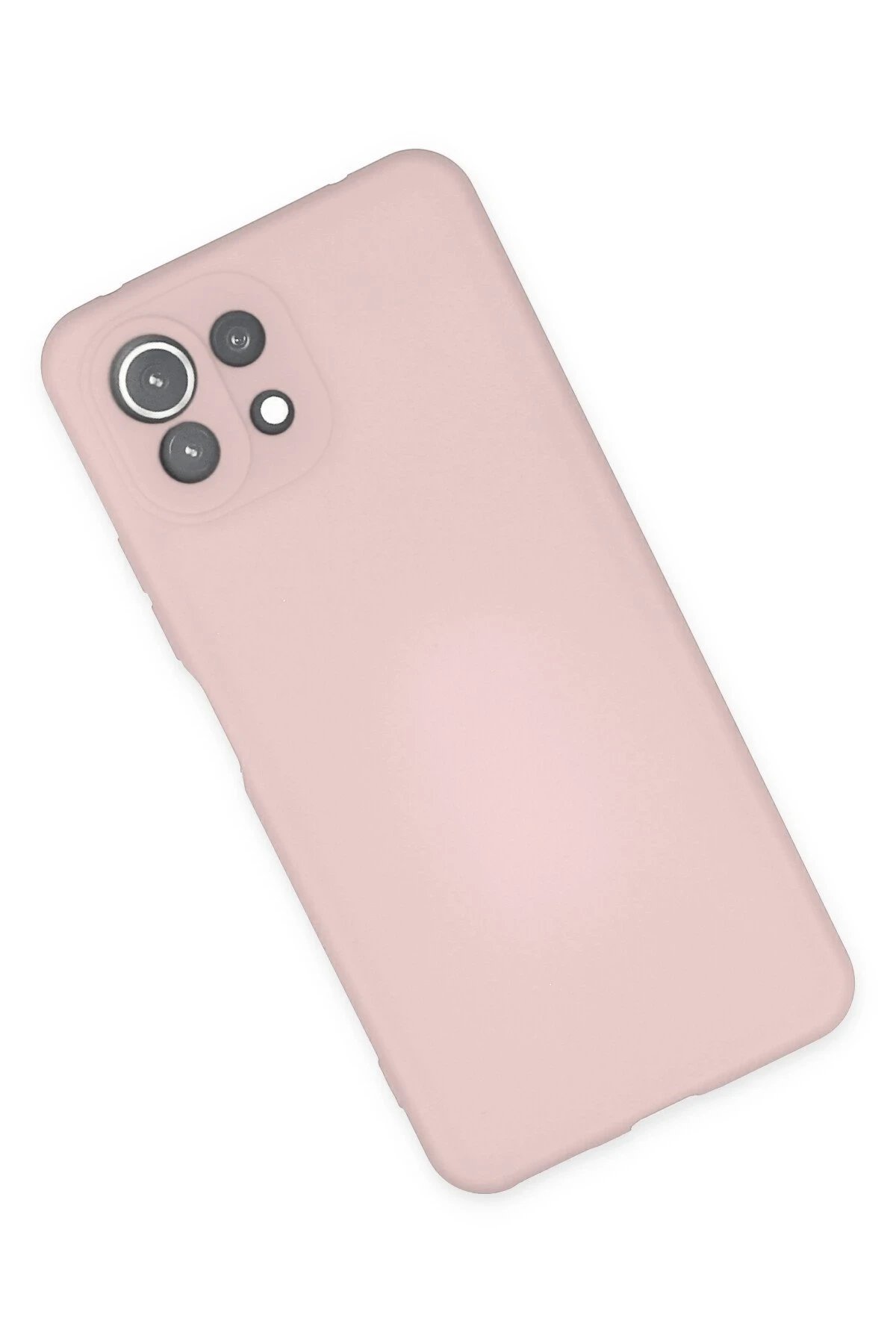 Xiaomi Mİ 11 Lite Kılıf Nano içi Kadife Silikon - Pudra-(5796) - Görsel 2