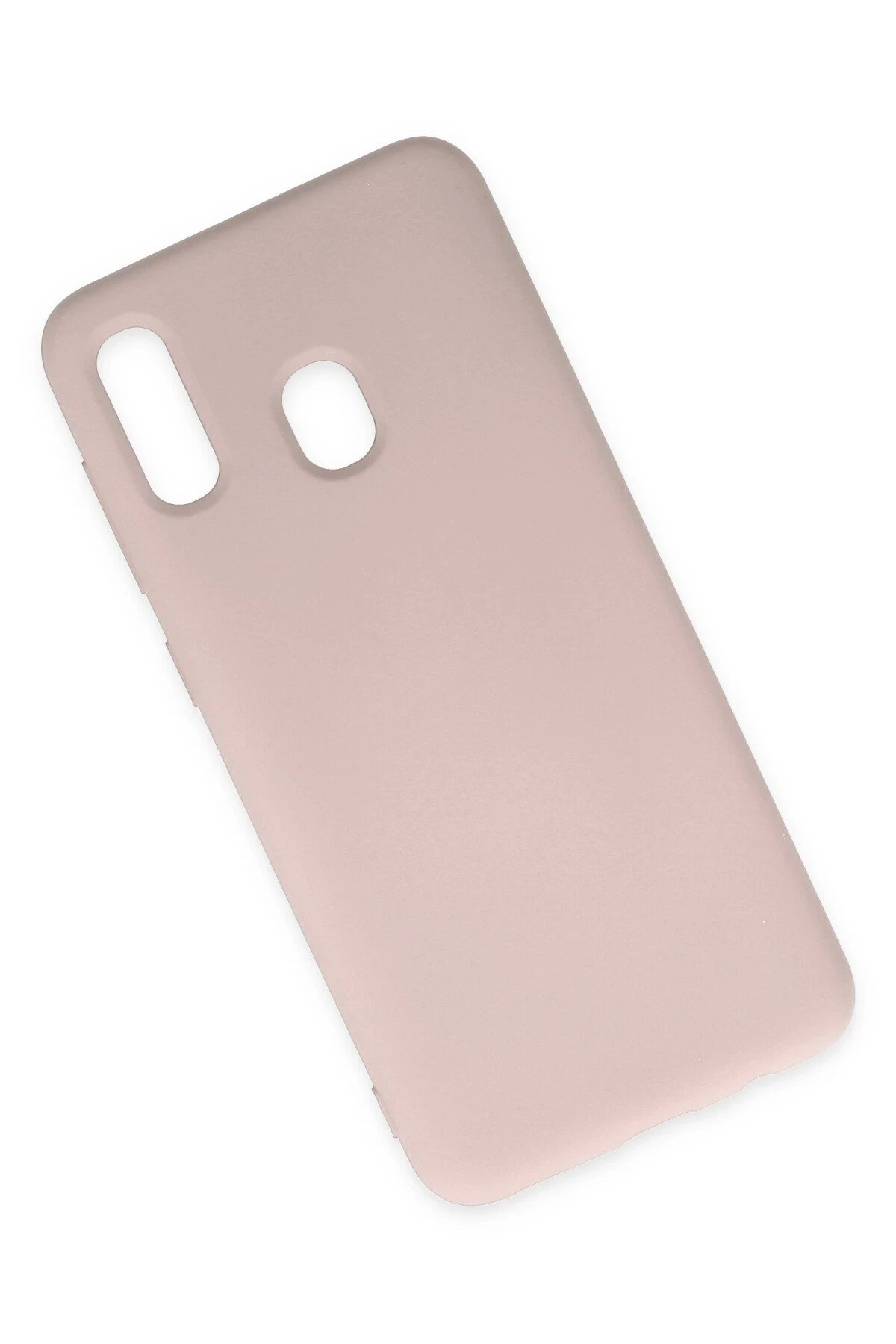 Samsung Galaxy A20 Kılıf Nano içi Kadife Silikon - Pudra-(5796) - Görsel 2