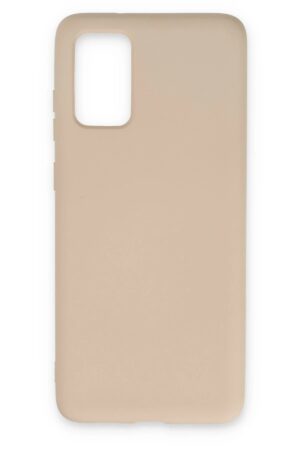 Samsung Galaxy S20 Kılıf Nano içi Kadife Silikon - Pudra-(5796)