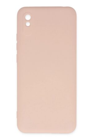 Xiaomi Redmi 9A Kılıf Nano içi Kadife Silikon - Pudra-(5796)