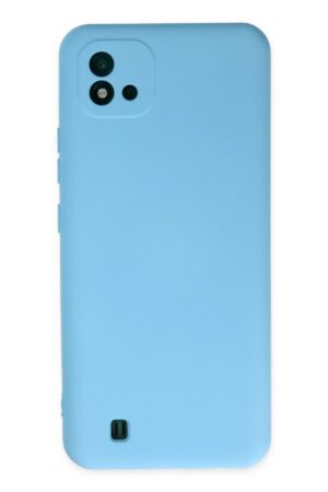 Realme C11 2021 Kılıf Nano içi Kadife Silikon - Mavi-(5796)