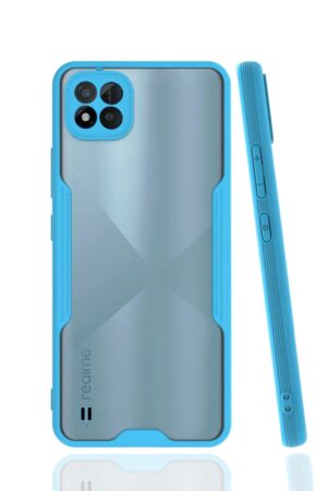 Realme C11 2021 Kılıf Platin Silikon - Mavi-(5796)