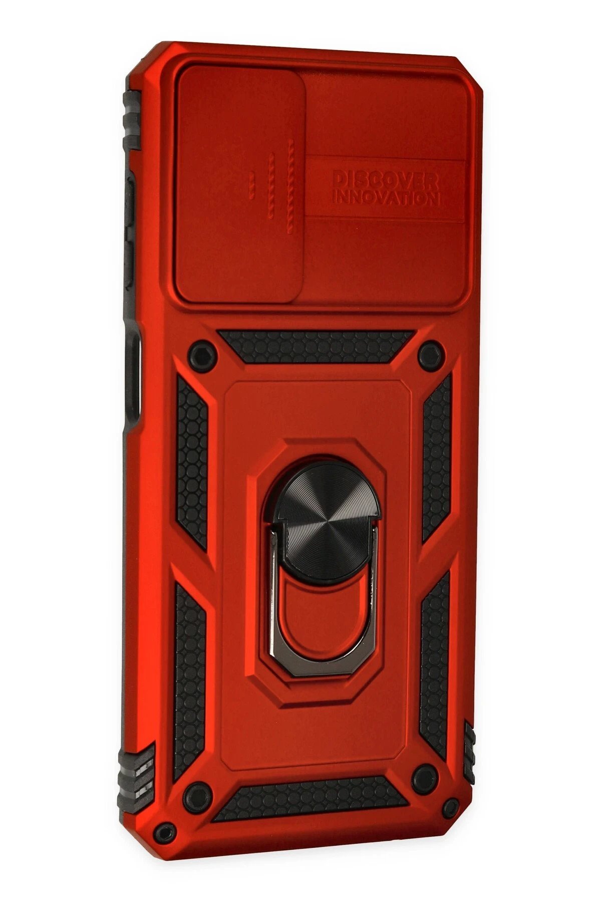 Samsung Galaxy A23 4G Kılıf Pars Lens Yüzüklü Silikon - Kırmızı-(5796) - Görsel 2