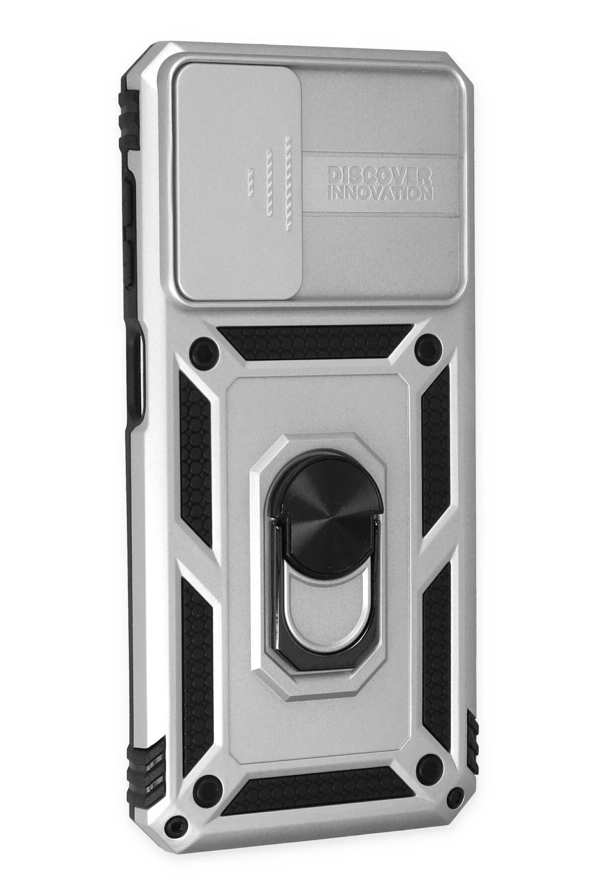 Samsung Galaxy A33 5G Kılıf Pars Lens Yüzüklü Silikon - Gümüş-(5796) - Görsel 2