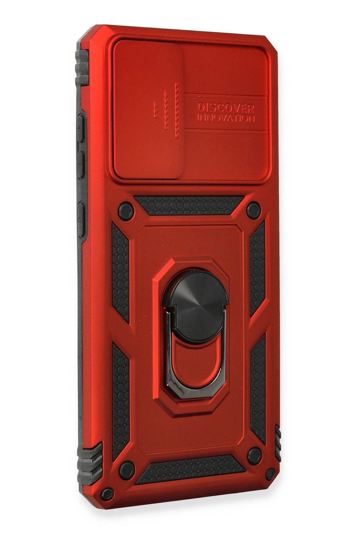 Samsung Galaxy A53 5G Kılıf Pars Lens Yüzüklü Silikon - Kırmızı-(5796) - Görsel 2