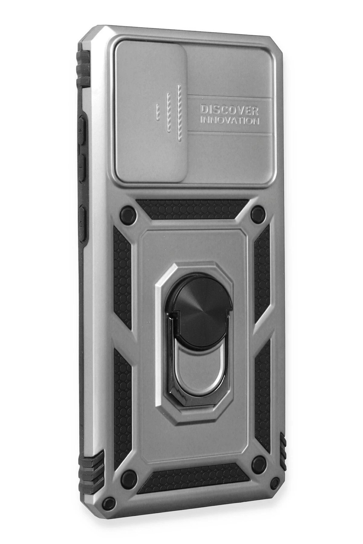 Samsung Galaxy A73 5G Kılıf Pars Lens Yüzüklü Silikon - Gümüş-(5796) - Görsel 2