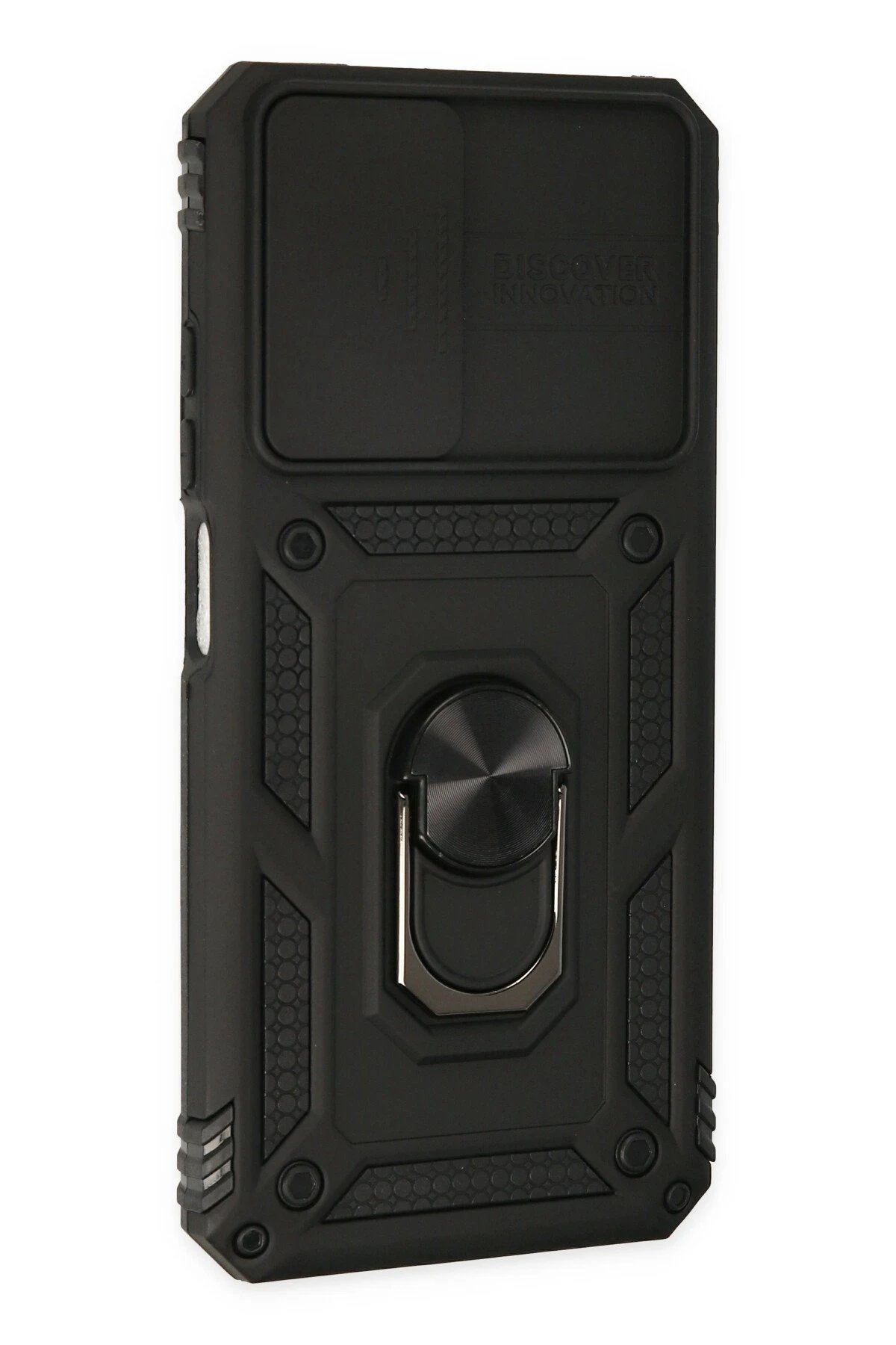 Xiaomi Redmi Note 11 Kılıf Pars Lens Yüzüklü Silikon - Siyah-(5796) - Görsel 3