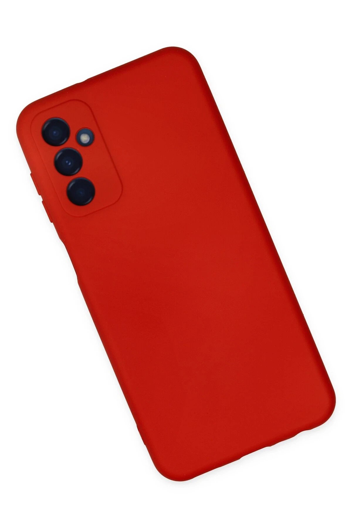 Samsung Galaxy M23 Kılıf Nano içi Kadife Silikon - Kırmızı-(5796) - Görsel 2