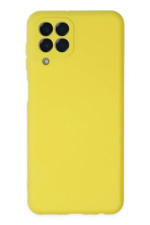 Samsung Galaxy M33 Kılıf Nano içi Kadife Silikon - Sarı-(5796)