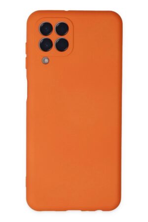 Samsung Galaxy M33 Kılıf Nano içi Kadife Silikon - Turuncu-(5796)