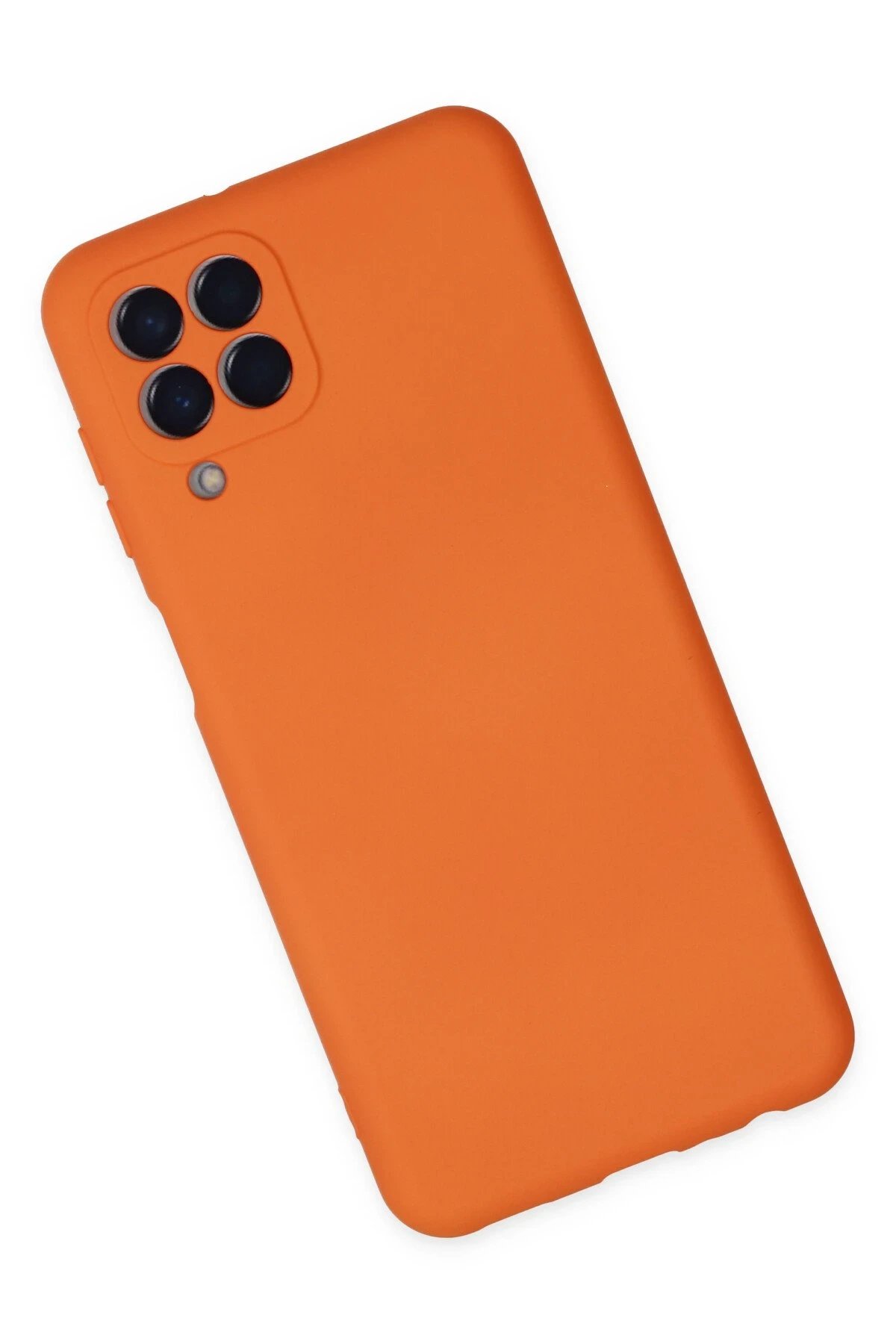 Samsung Galaxy M33 Kılıf Nano içi Kadife Silikon - Turuncu-(5796) - Görsel 2