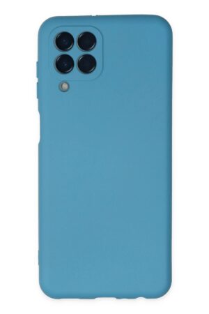 Samsung Galaxy M33 Kılıf Nano içi Kadife Silikon - Mavi-(5796)