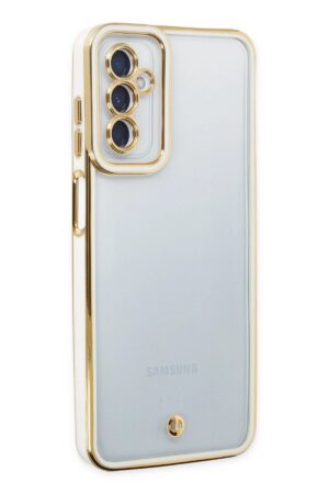 Samsung Galaxy M23 Kılıf Liva Lens Silikon - Beyaz-(5796)