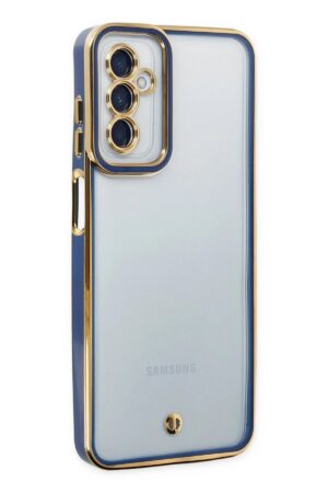 Samsung Galaxy M23 Kılıf Liva Lens Silikon - Mavi-(5796)
