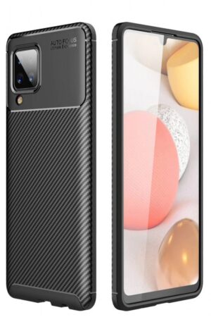 Samsung Galaxy M33 Kılıf Auto Focus Karbon Kapak - Siyah-(5796)