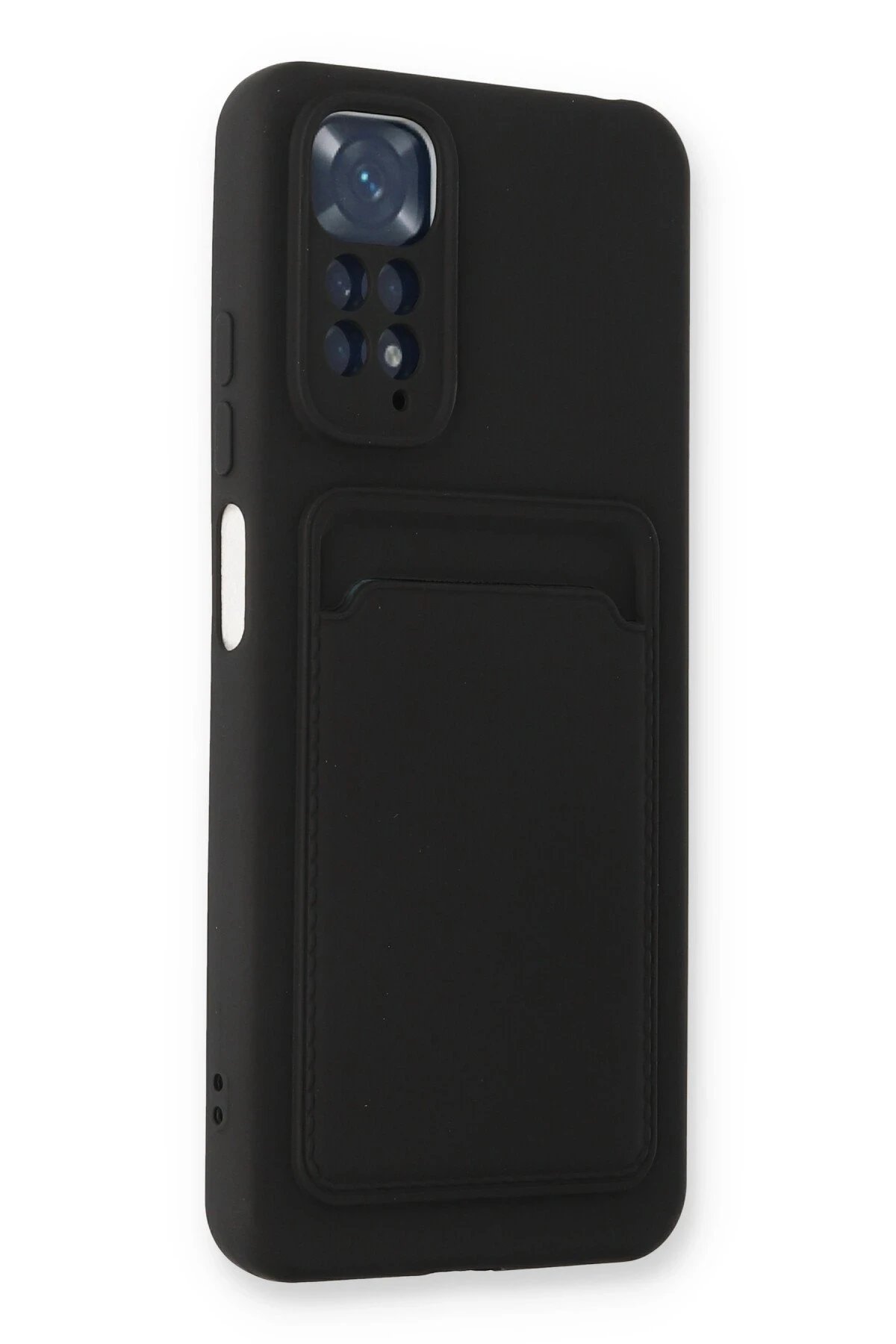 Xiaomi Redmi Note 11 Kılıf Kelvin Kartvizitli Silikon - Siyah-(5796) - Görsel 3