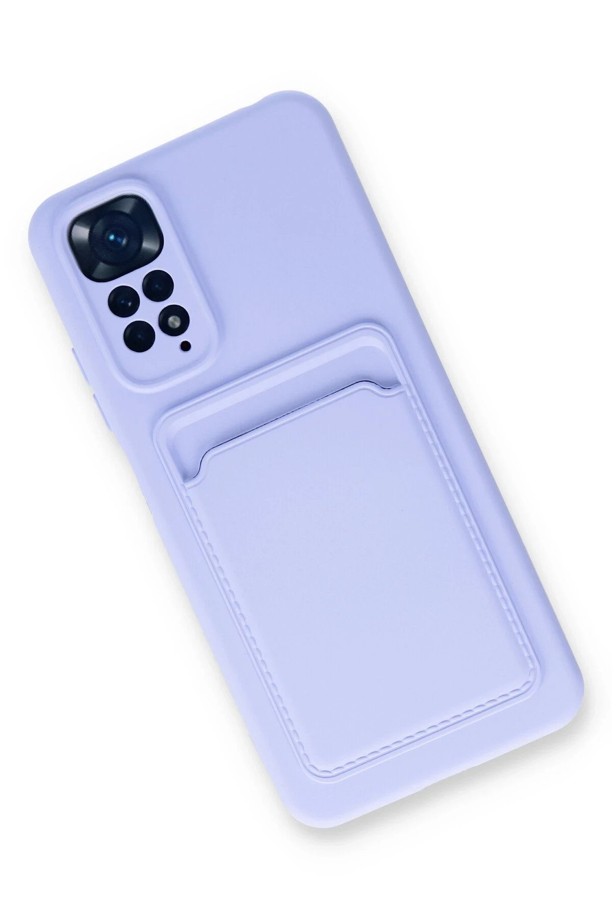 Xiaomi Redmi Note 11S Kılıf Kelvin Kartvizitli Silikon - Lila-(5796) - Görsel 2