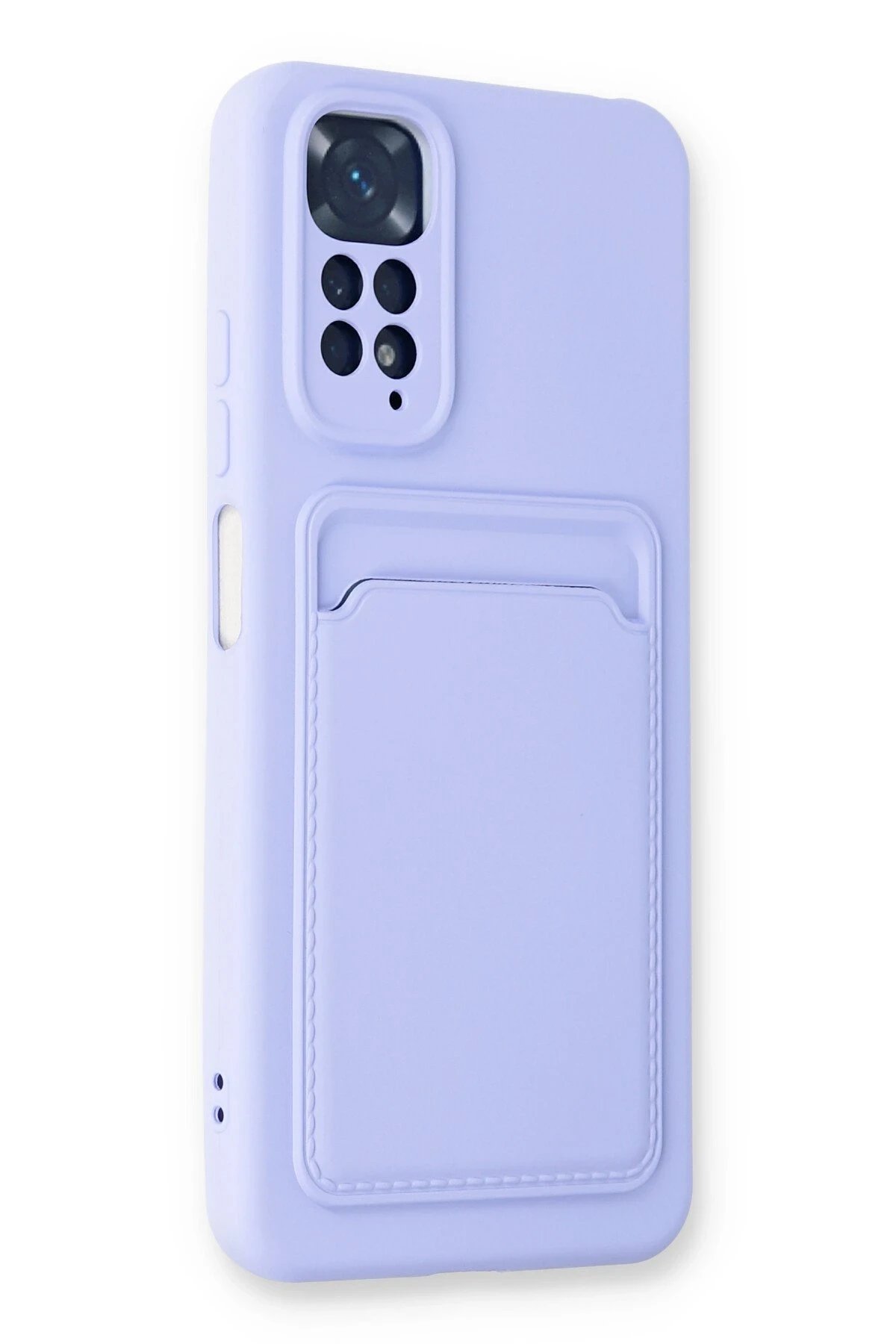 Xiaomi Redmi Note 11S Kılıf Kelvin Kartvizitli Silikon - Lila-(5796) - Görsel 3