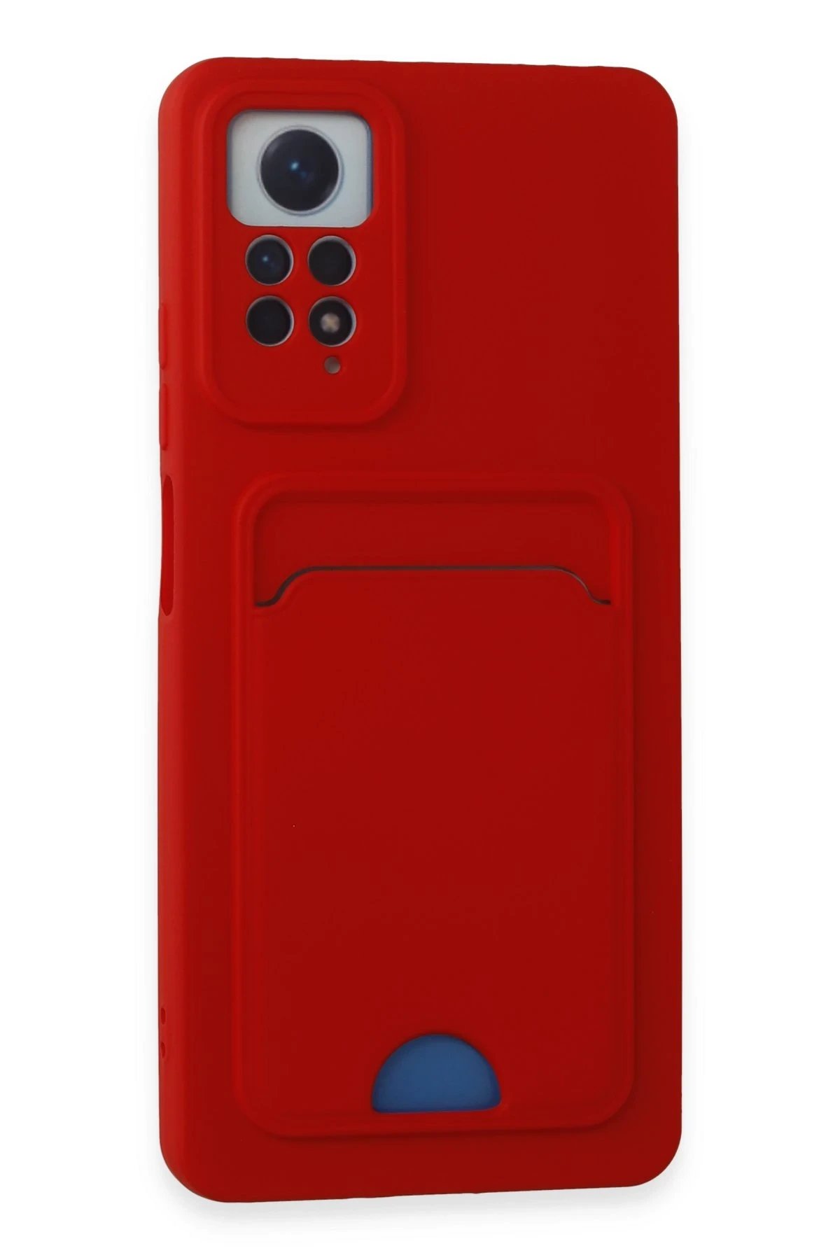 Xiaomi Redmi Note 11 Pro Kılıf Kelvin Kartvizitli Silikon - Kırmızı-(5796)