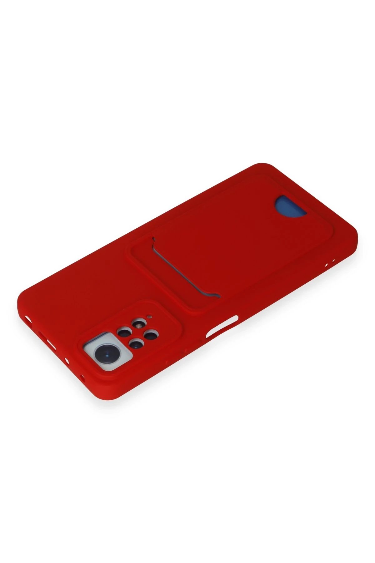 Xiaomi Redmi Note 11 Pro Kılıf Kelvin Kartvizitli Silikon - Kırmızı-(5796) - Görsel 3