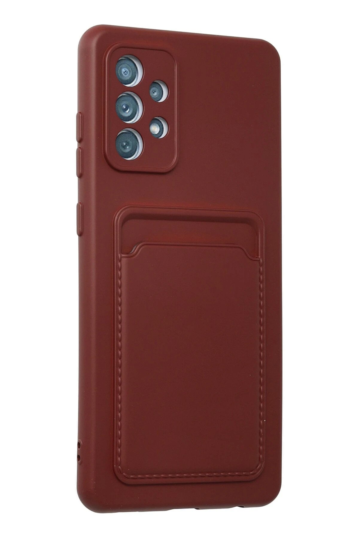 Samsung Galaxy A33 5G Kılıf Kelvin Kartvizitli Silikon - Bordo-(5796) - Görsel 2