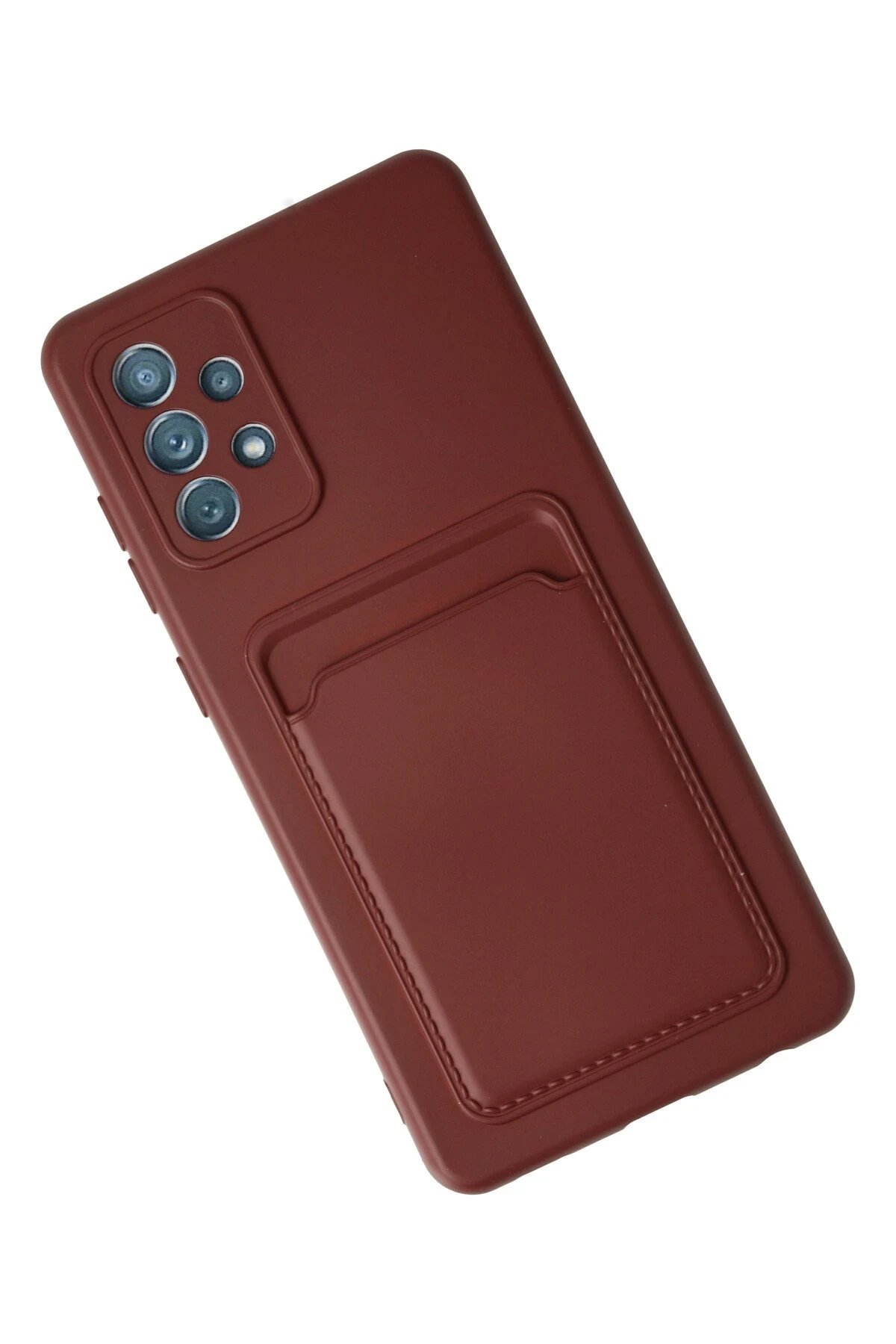 Samsung Galaxy A33 5G Kılıf Kelvin Kartvizitli Silikon - Bordo-(5796) - Görsel 3