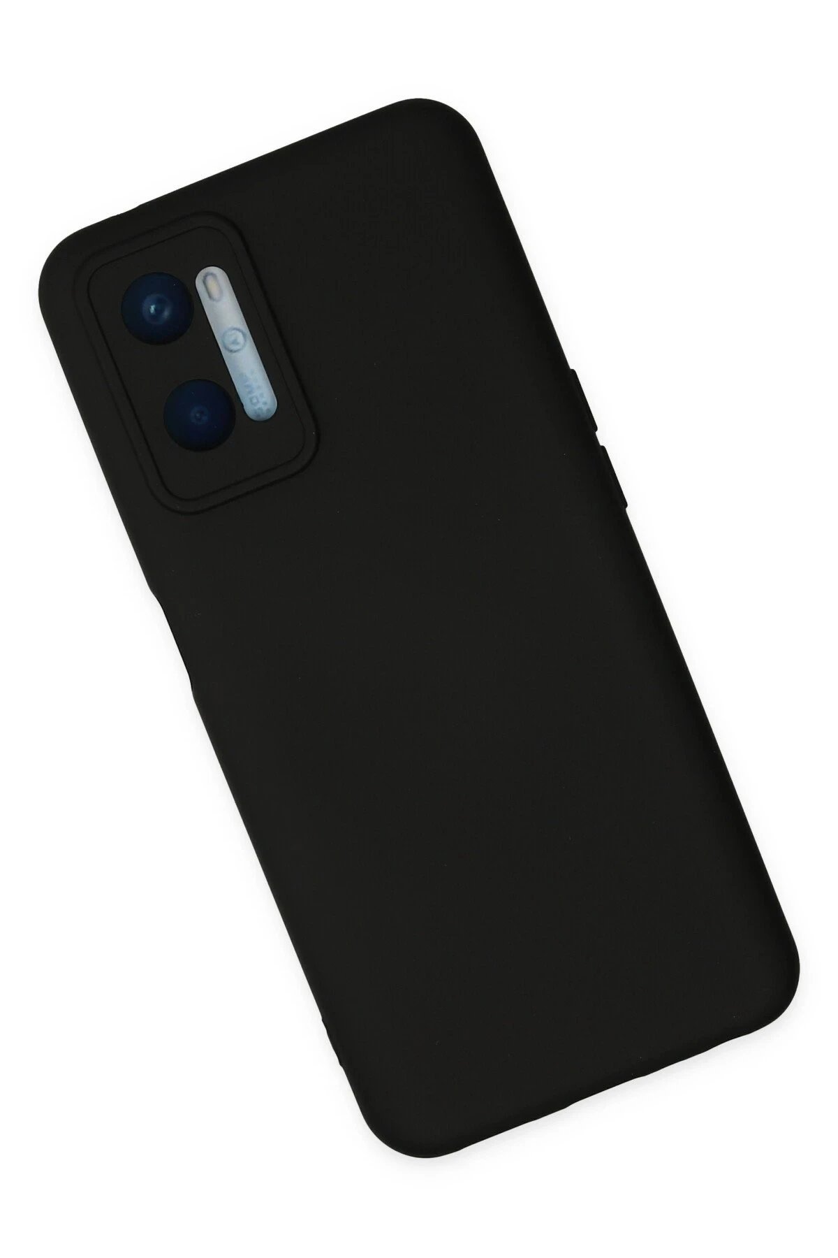 Oppo A96 Kılıf Nano içi Kadife Silikon - Siyah-(5796) - Görsel 2