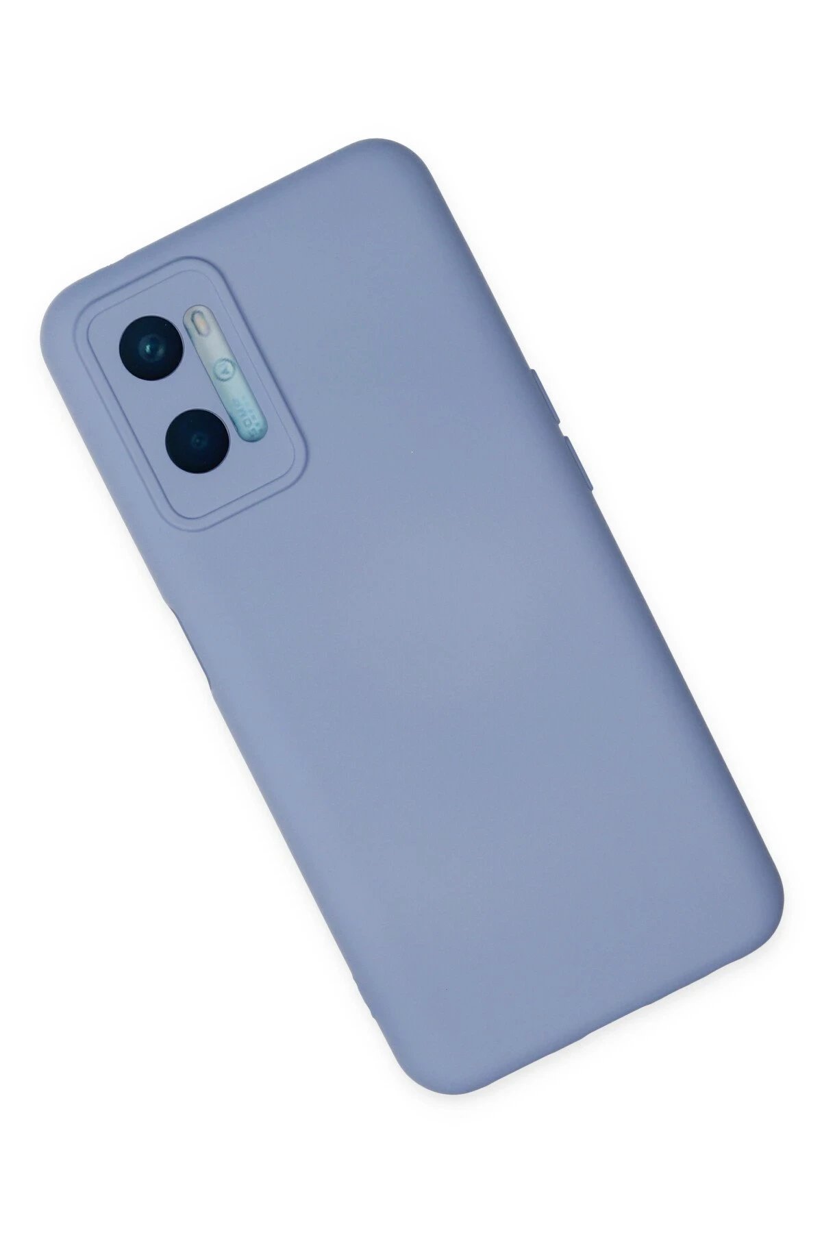 Oppo A96 Kılıf Nano içi Kadife Silikon - Lila-(5796) - Görsel 2