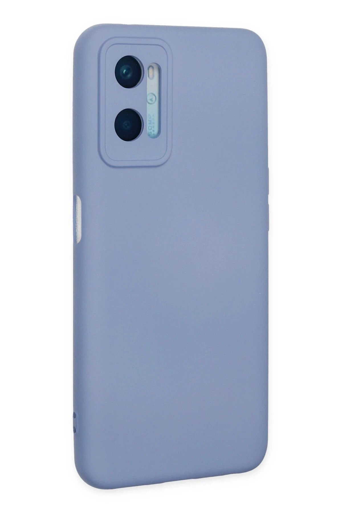 Oppo A96 Kılıf Nano içi Kadife Silikon - Lila-(5796) - Görsel 3