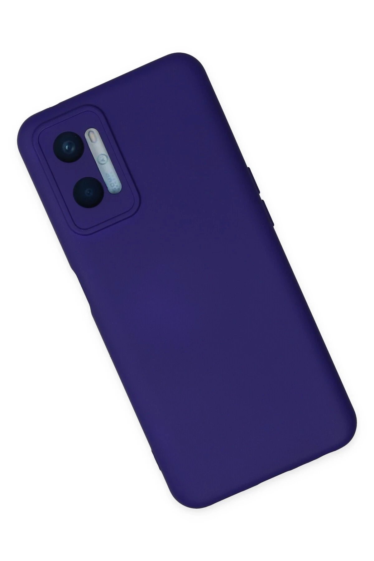 Oppo A96 Kılıf Nano içi Kadife Silikon - Mor-(5796) - Görsel 2